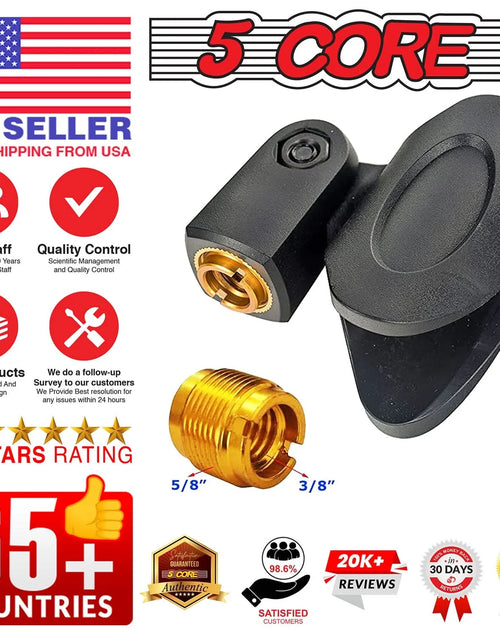 Load image into Gallery viewer, 5 Core Microphone Clip Holder 6 Pieces with Screw Adapters 5/8 to 3/8 Inch
