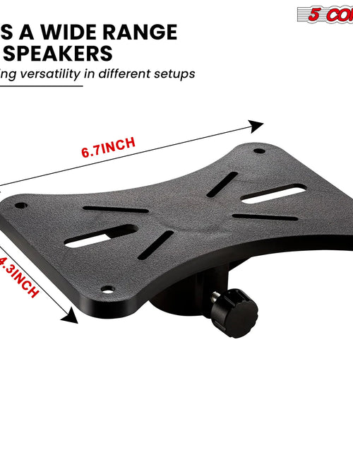 Load image into Gallery viewer, 5Core Speaker Stand Tripod Floor Short Adjustable DJ Studio Monitor Stands Pole Mount ORANGE

