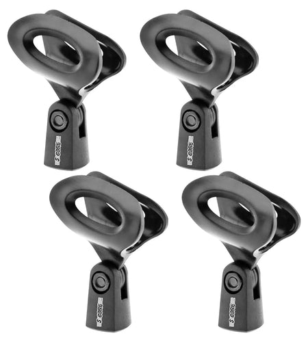 5 Core Microphone Clip Holder 4 Pieces with Screw Adapters 5/8 to 3/8 Inch