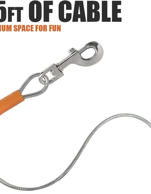 Load image into Gallery viewer, Pet Reflective Tie Out Cable for Large Dog up to 90 Pound, 25 Feet
