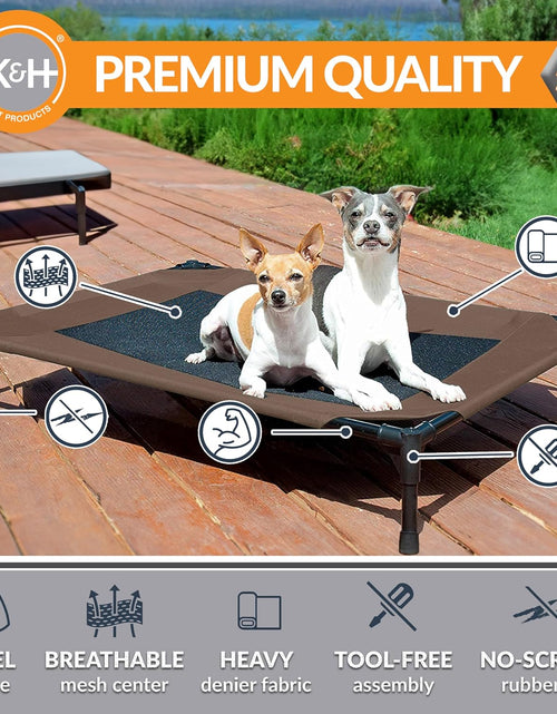 Load image into Gallery viewer, Original Pet Cot Elevated Dog Bed Chocolate/Black Mesh Large 30 X 42 X 7 Inches
