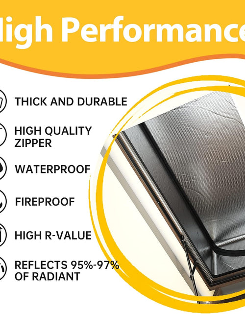 Load image into Gallery viewer, Attic Stairs Insulation Cover 25&quot;X54&quot;X11&quot;, Attic Door Insulation Cover, R-Value 15.5 Attic Hatch Insulation, Class a Fireproof Attic Tent Ladder Insulation Cover Kit
