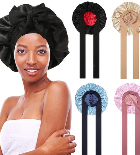 Silk-Like Satin Double-Layer Hair Cap