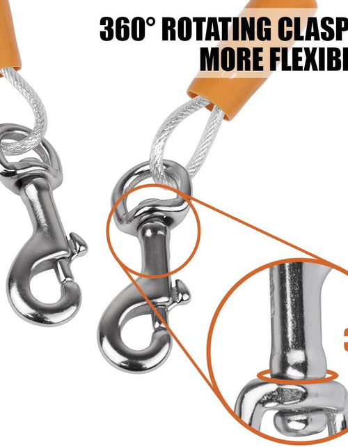 Load image into Gallery viewer, Pet Reflective Tie Out Cable for Large Dog up to 90 Pound, 25 Feet
