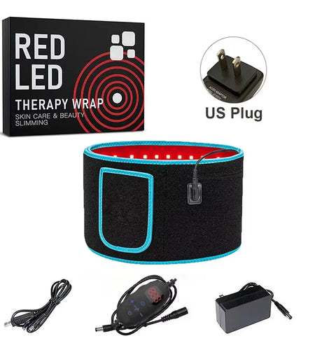 Red ＆Infrared LED Light Therapy Belt 850Nm 660Nm Back Pain Relief Wrap Burn Fat Belt Slimming Machine Waist Heat Pad Full Body