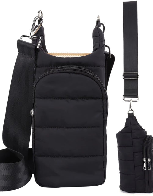 Load image into Gallery viewer, Hydrocarry Puffer Tote – Adjustable Strap Water Bottle Carrier for Outdoor Travel &amp; Daily Adventures

