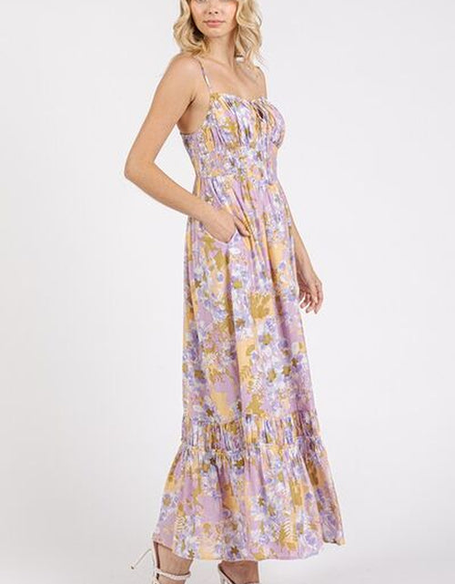 Load image into Gallery viewer, Mittoshop Floral Smocked Back Ruffled Hem Maxi Cami Dress
