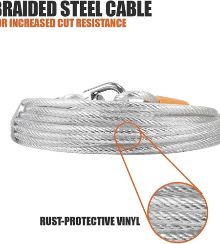 Pet Reflective Tie Out Cable for Large Dog up to 90 Pound, 25 Feet