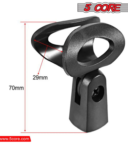 5 Core Microphone Clip Holder 4 Pieces with Screw Adapters 5/8 to 3/8 Inch