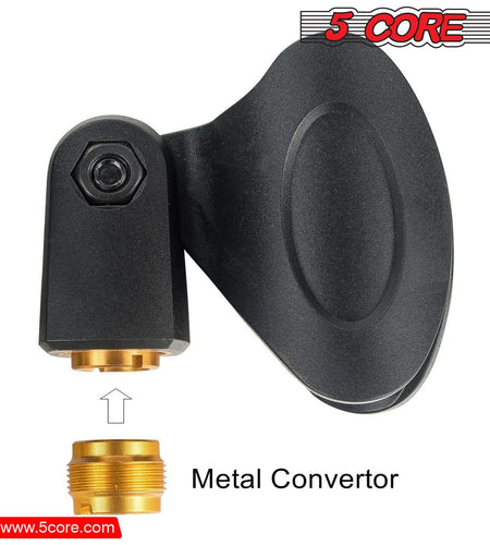 5 Core Microphone Clip Holder 6 Pieces with Screw Adapters 5/8 to 3/8 Inch