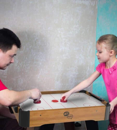 Mini Arcade Air Hockey Table- a Toy for Girls and Boys by  Fun Table- Top Game for Kids, Teens, and Adults- Battery-Operated (22 Inches)