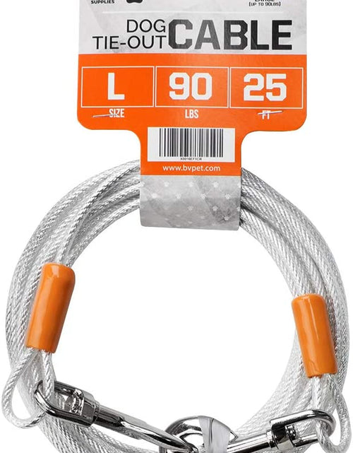 Load image into Gallery viewer, Pet Reflective Tie Out Cable for Large Dog up to 90 Pound, 25 Feet
