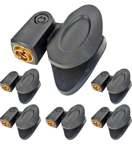 5 Core Microphone Clip Holder 6 Pieces with Screw Adapters 5/8 to 3/8 Inch