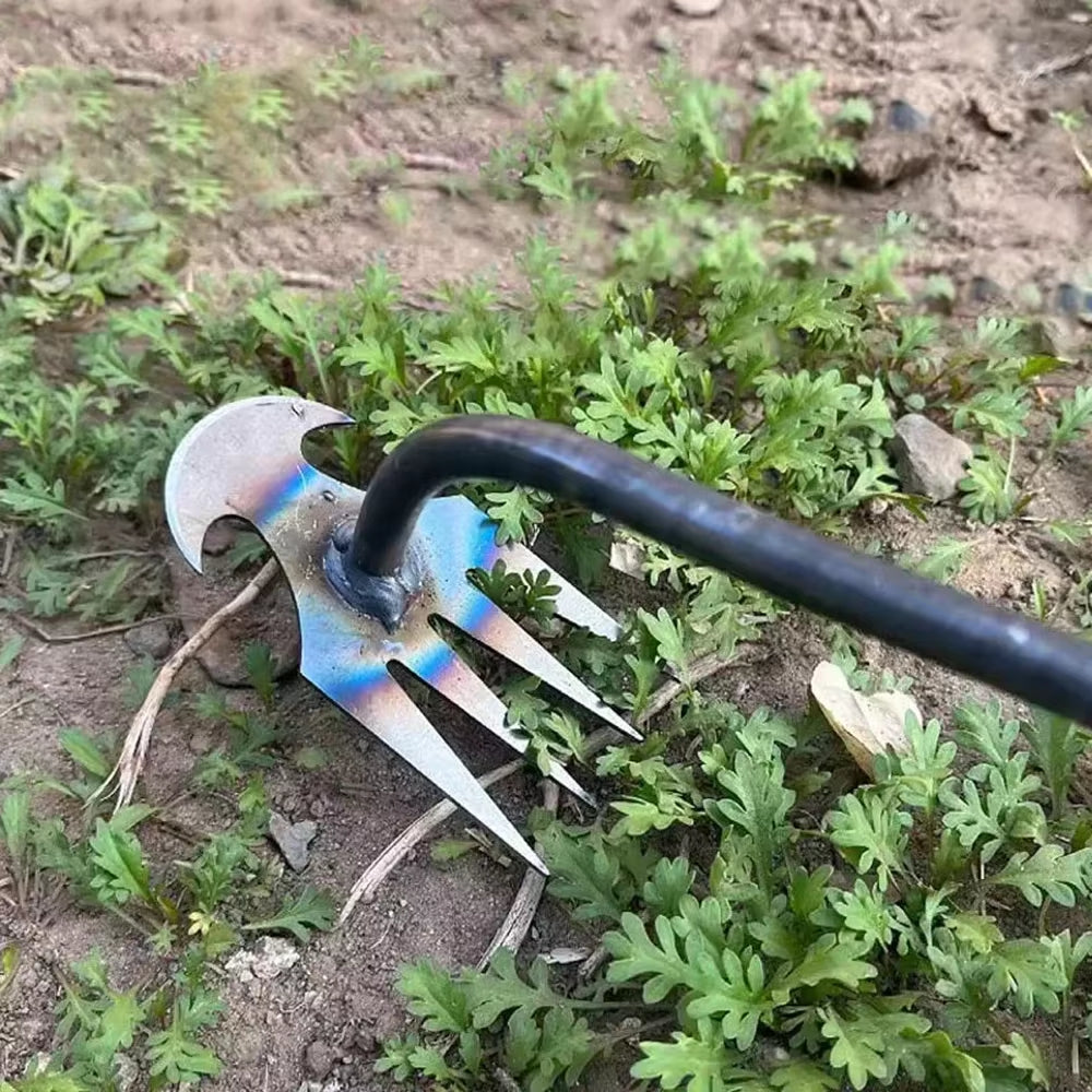 Rootmaster™ 4-In-1 Weeding Tool – Conquer Weeds with Steel Power & Precision!