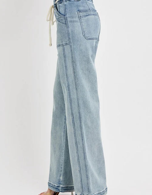 Load image into Gallery viewer, RISEN Full Size Straight Leg Jeans with Pockets plus Size
